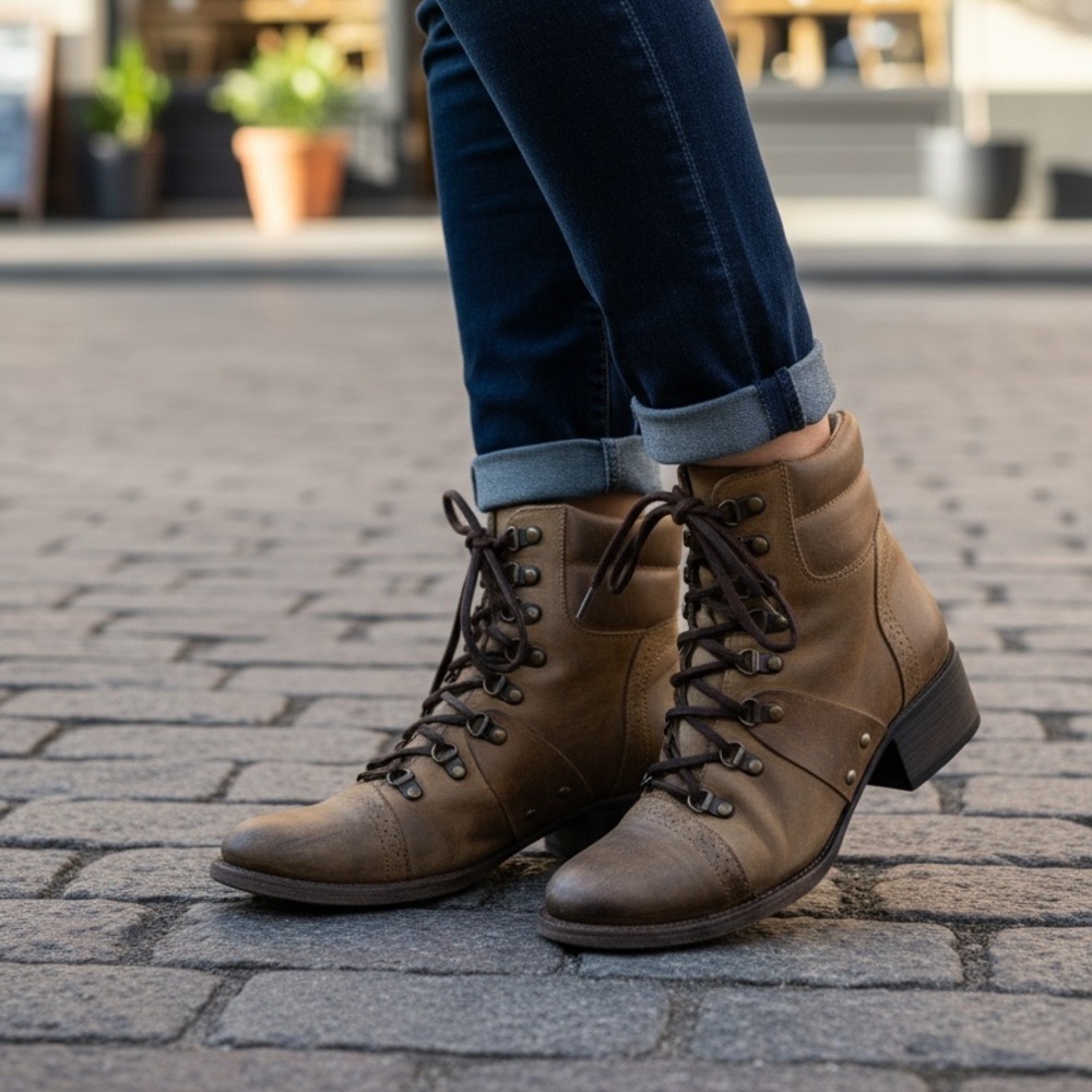 Freebird brown leather boots woman’s size 8 (d57)
